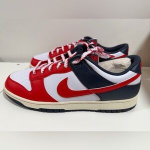 Nike Red, White, and Black Low-Top Sneakers Boston Red Sox